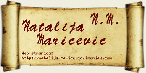Natalija Marićević vizit kartica